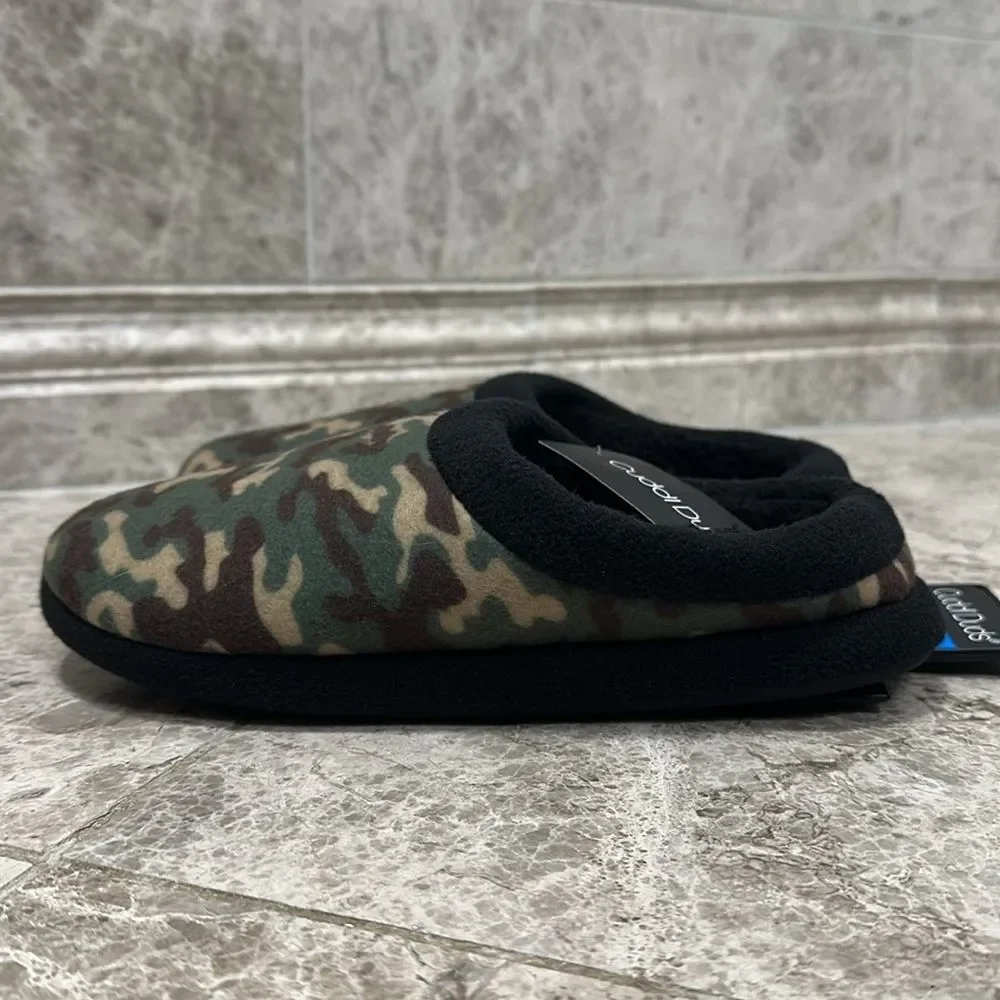 Cuddl Duds Camo Fleece Clog Slipper NEW L (5-6)